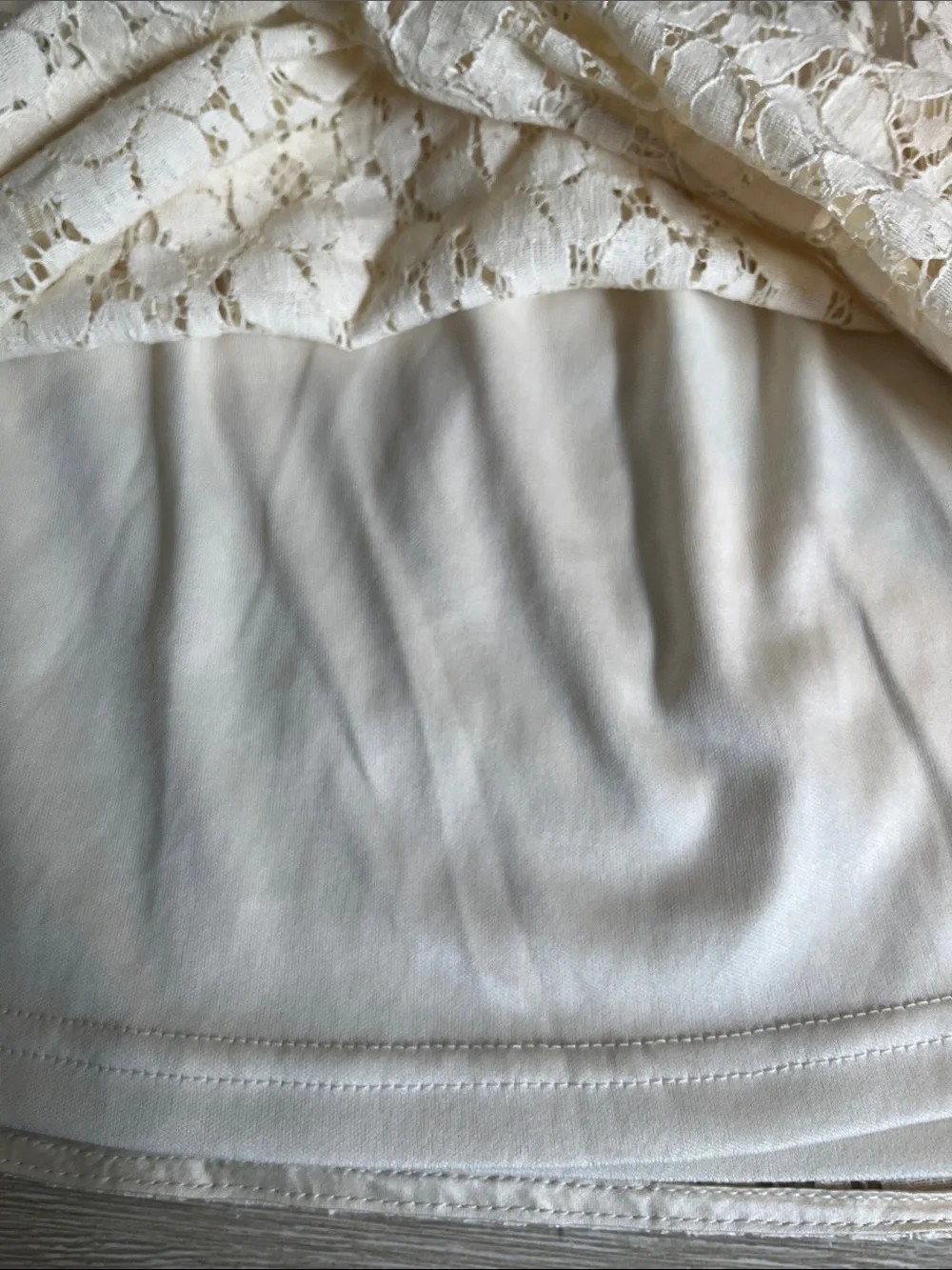 GAP Cream Lace A-Line Skirt